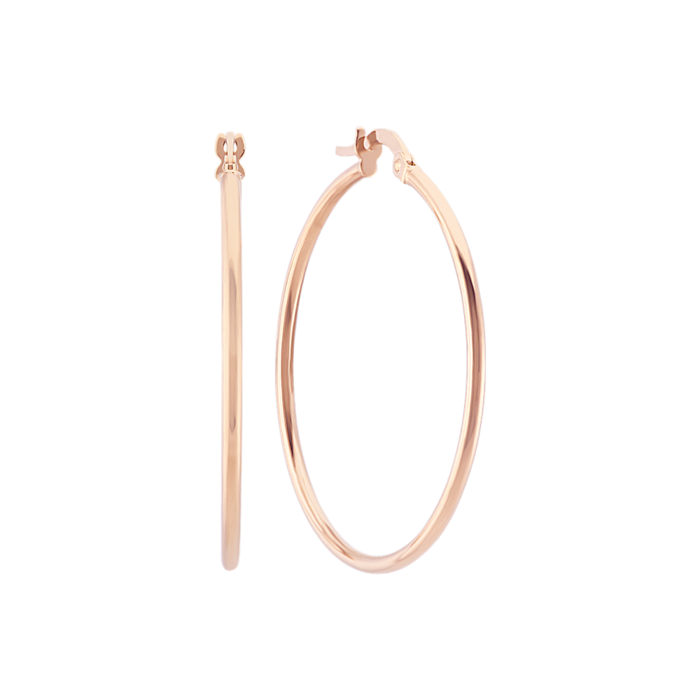 Hoop Earrings in 14k Rose Gold Shane Co.