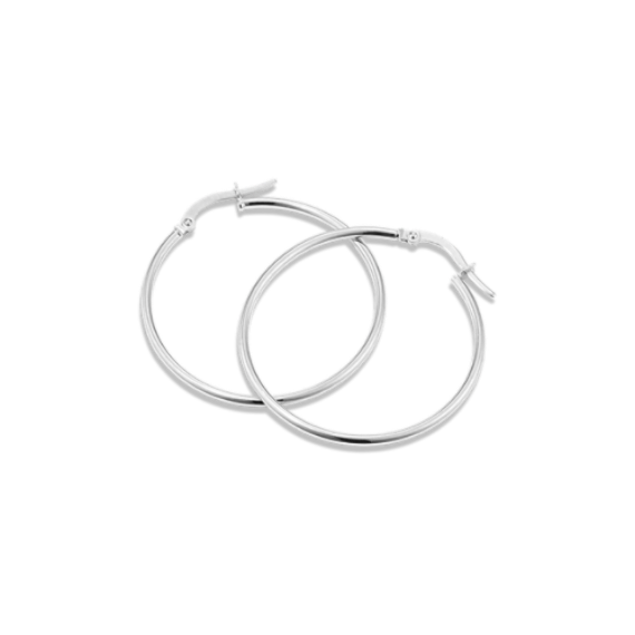 Daily Large 14K White Gold Hoops
