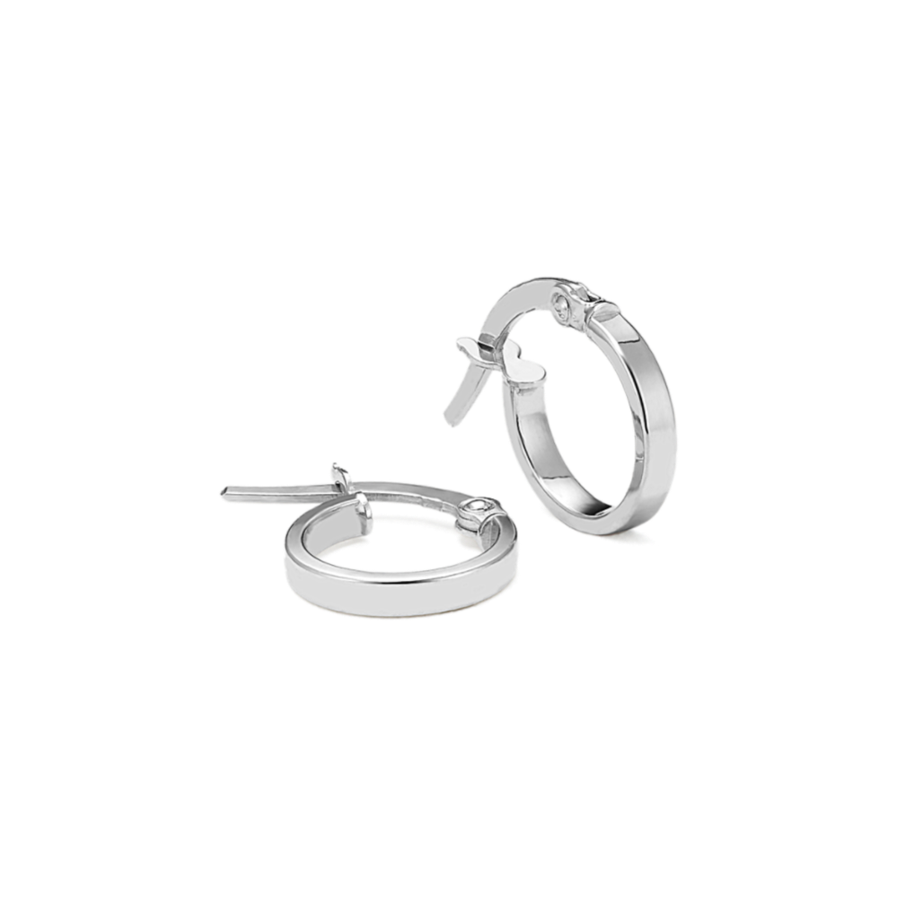 Liri 14K White Gold Huggie Hoops