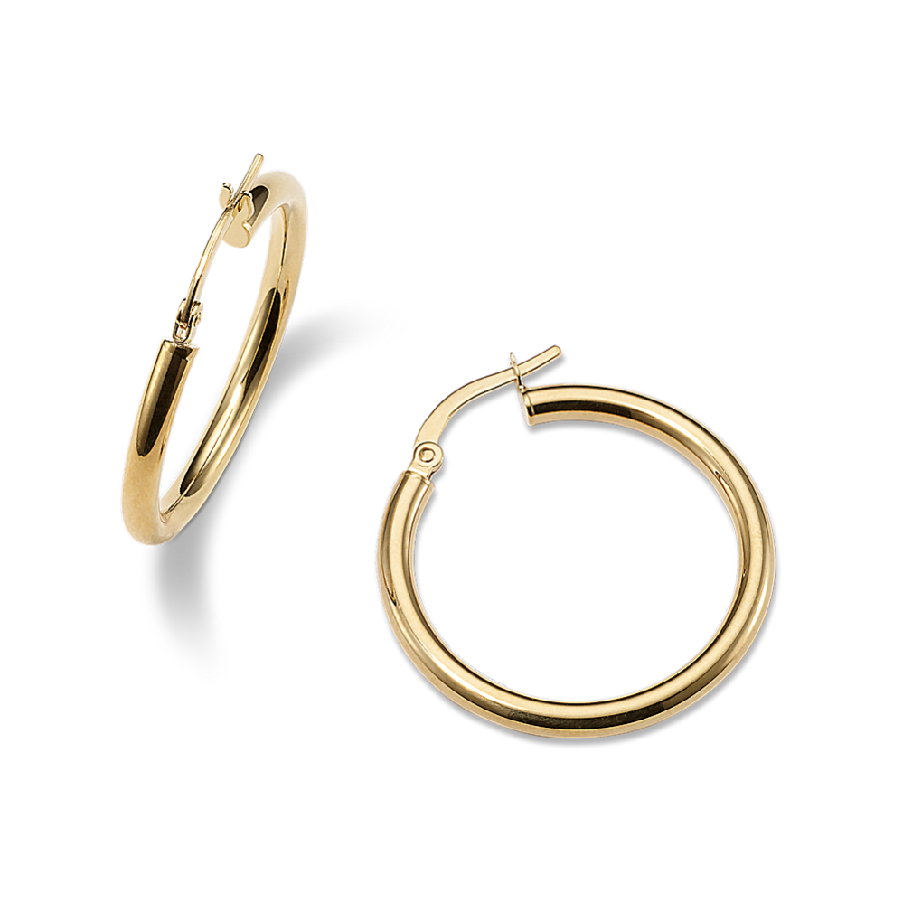 Bold Daily Medium 14K Yellow Gold Hoops