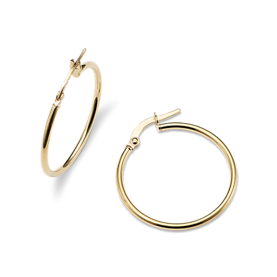 Daily Medium 14K Yellow Gold Hoops