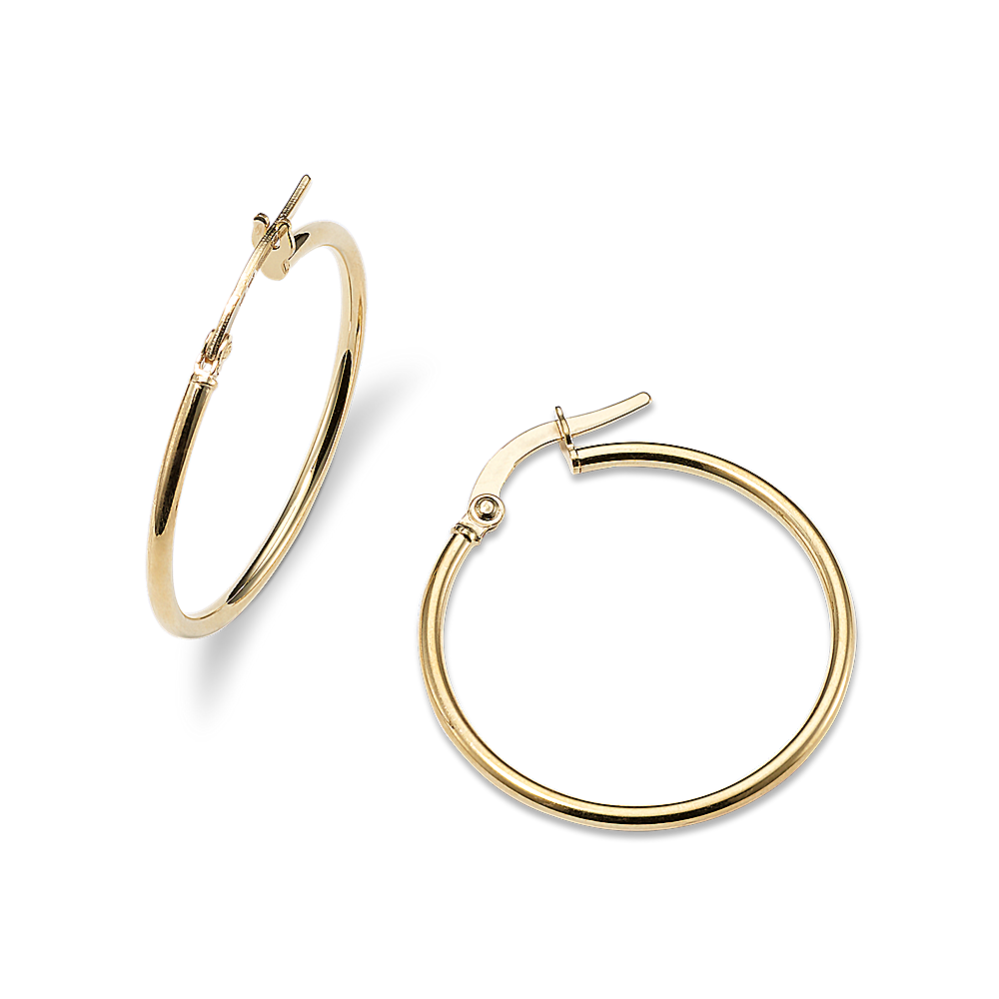 Daily Medium 14K Yellow Gold Hoops