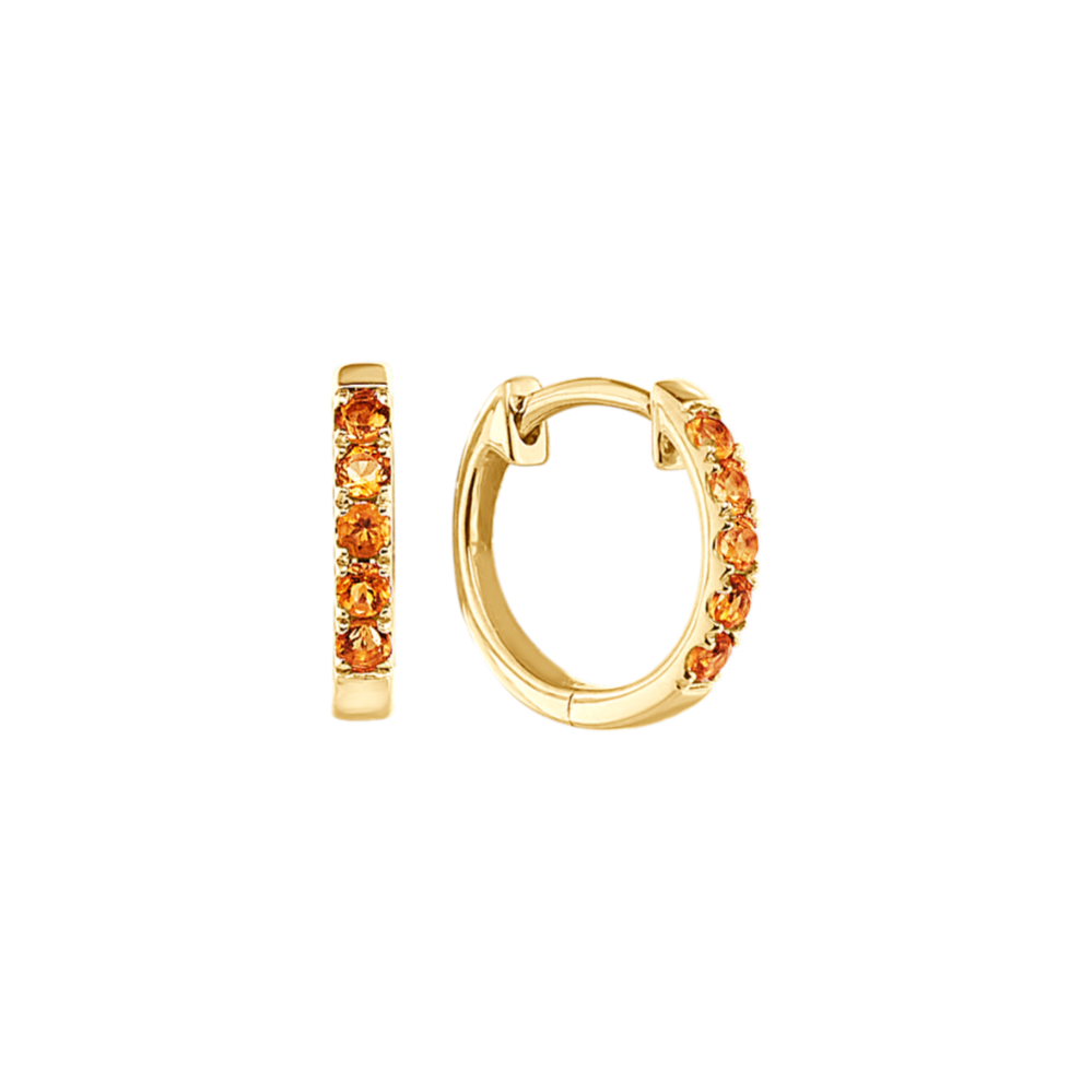 Citrine Huggie Hoops