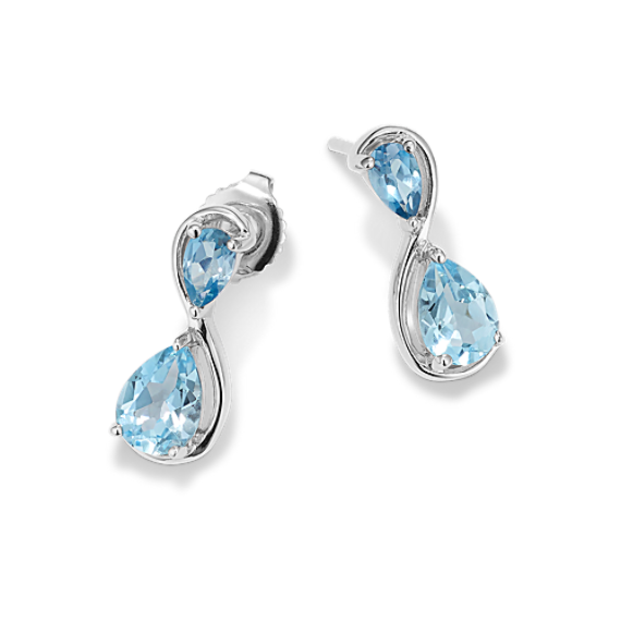 Henrietta Blue Topaz Infinity Earrings