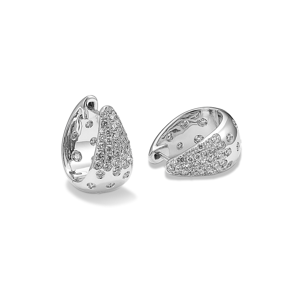 Inside-Out Diamond Pave Dome Hoops