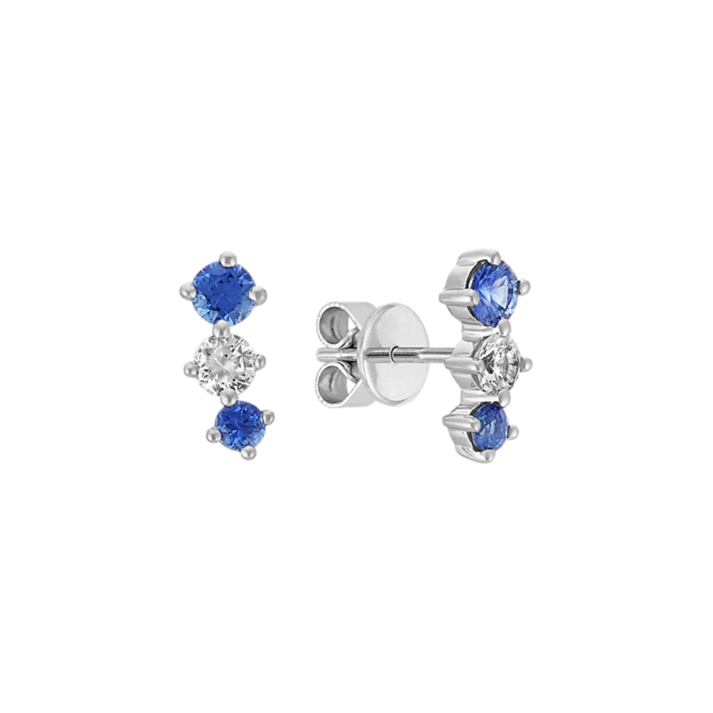 Kentucky Blue and White Sapphire Earrings