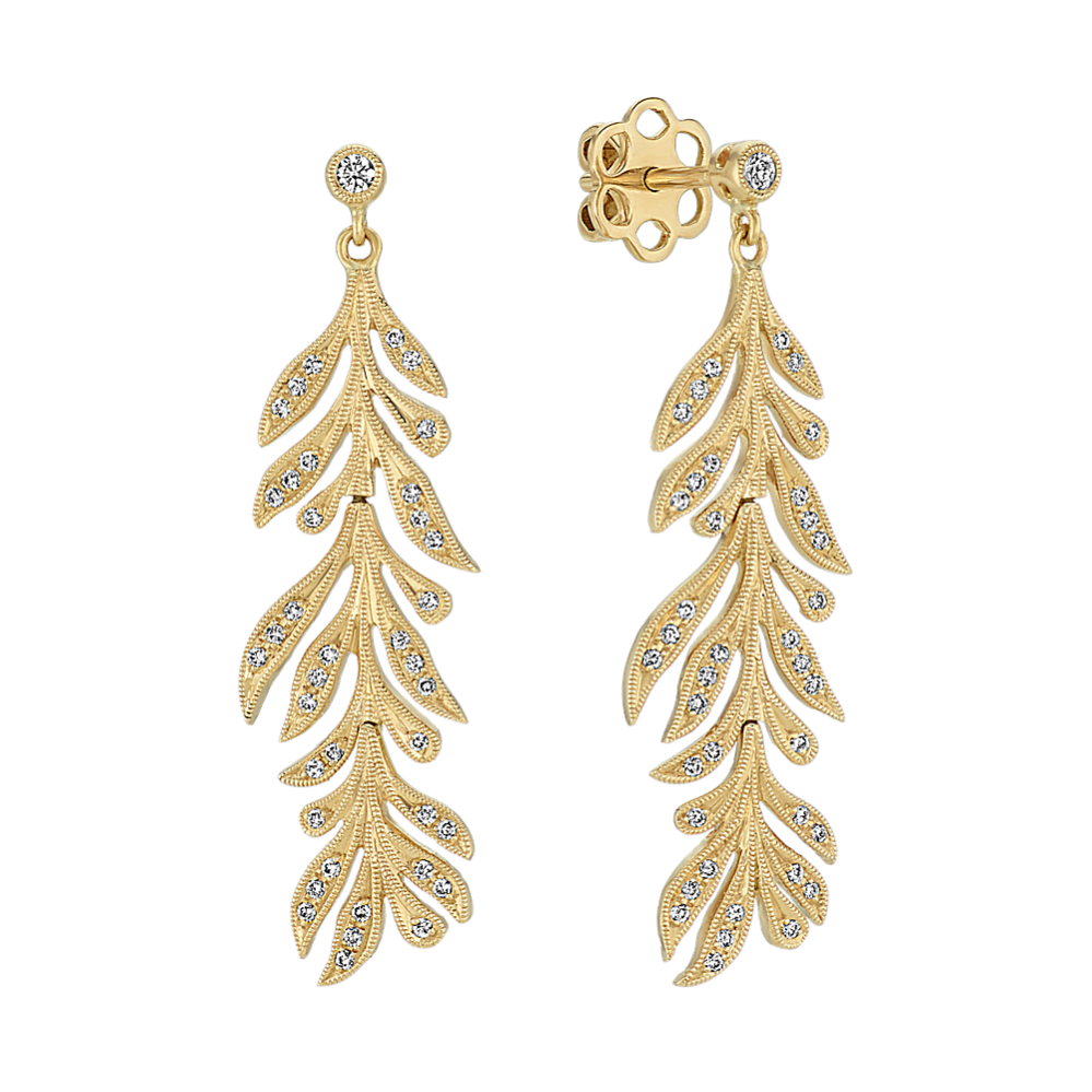 Leaf Diamond Earrings