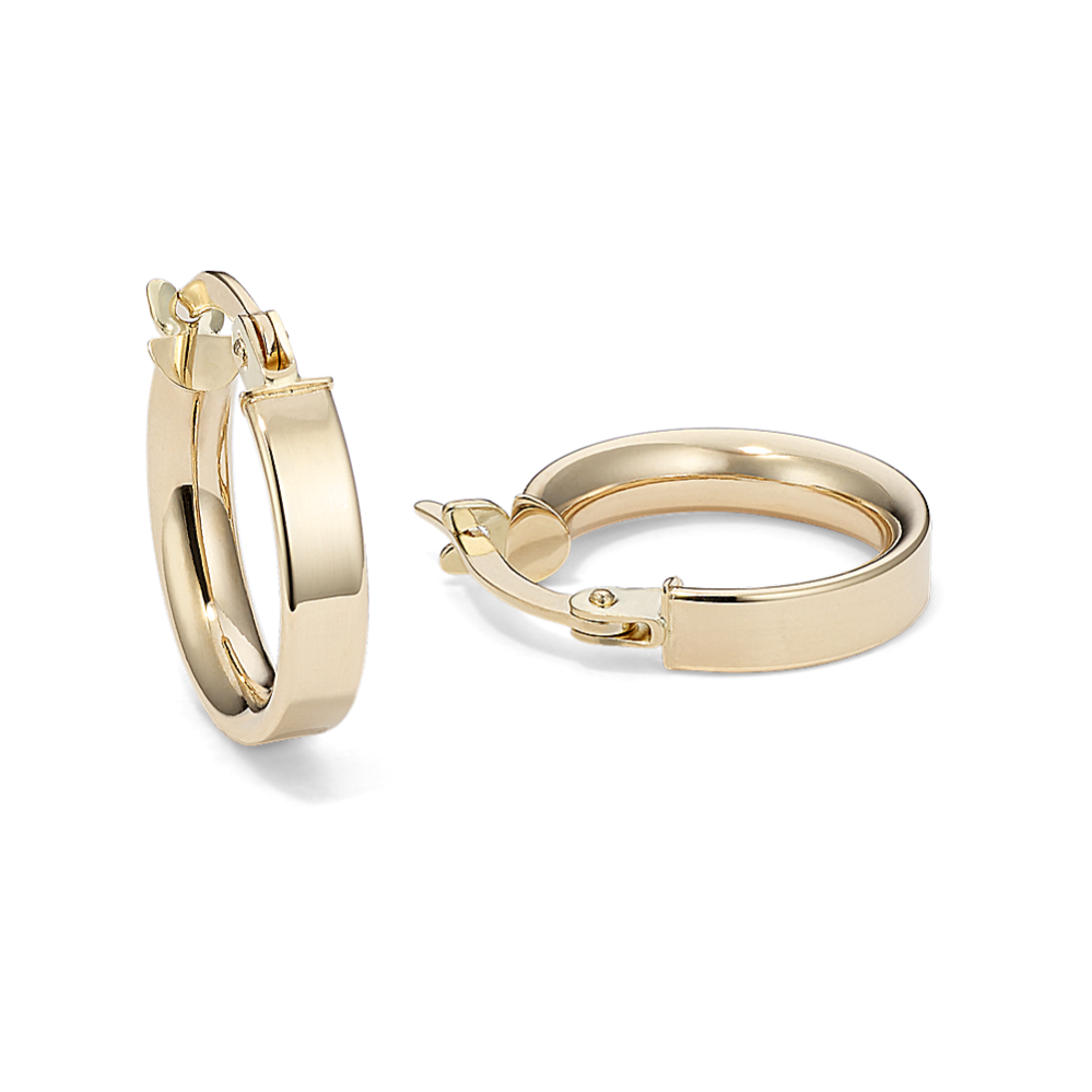 Leti 14K Yellow Gold Huggie Hoops