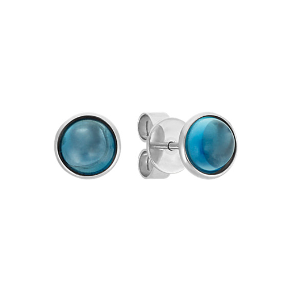 London Blue Topaz Earrings In 14k White Gold Shane Co London Blue Topaz Earrings In 14k White Gold