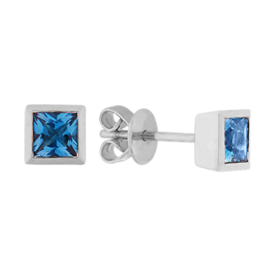London Blue Topaz Earrings in Sterling Silver