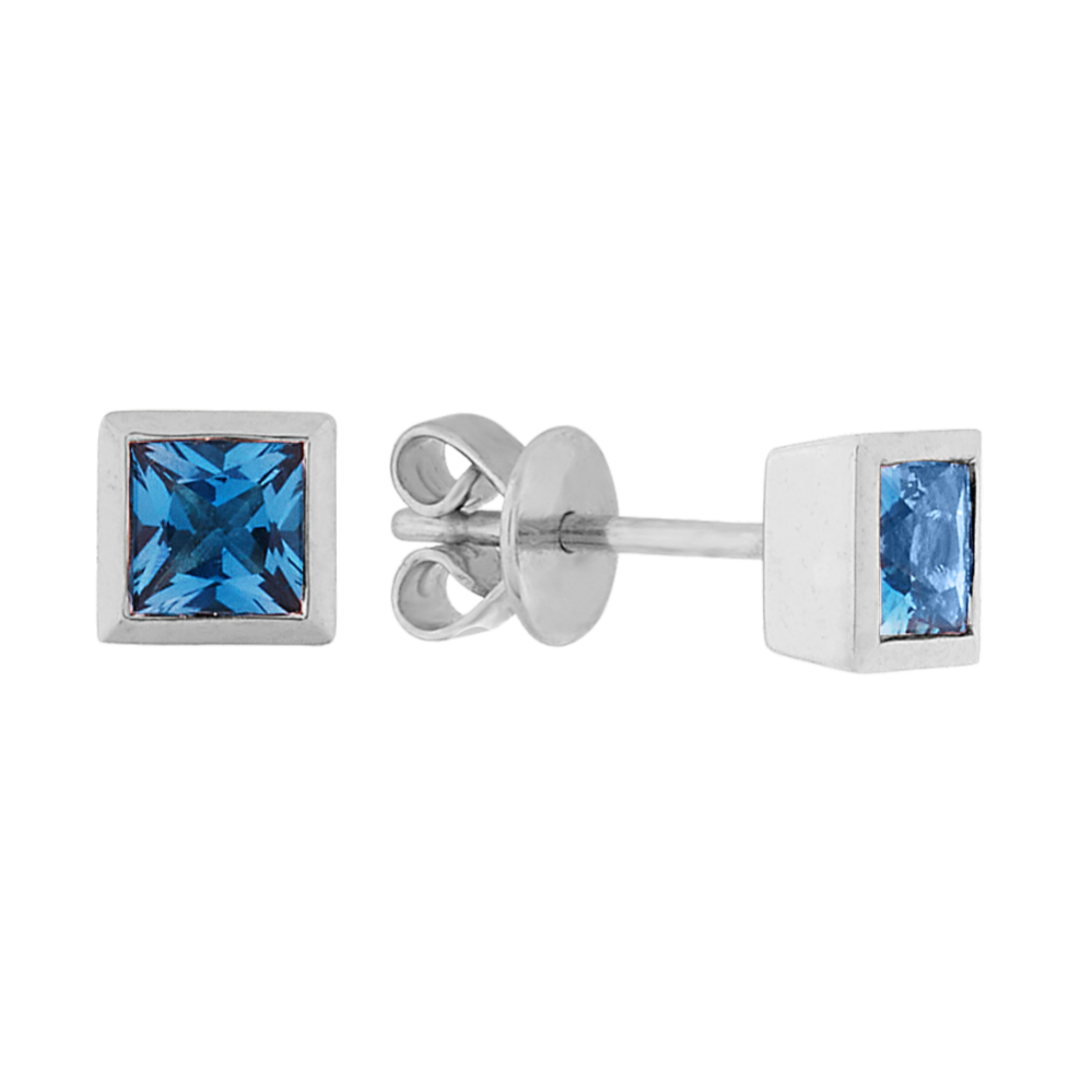 London Blue Topaz Earrings in Sterling Silver | Shane Co.