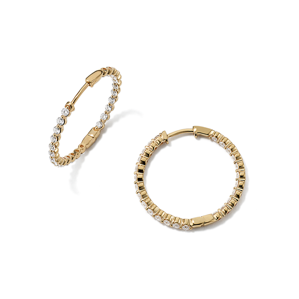 Lucia Inside-Out 2 tcw Lab-Grown Diamond Hoops