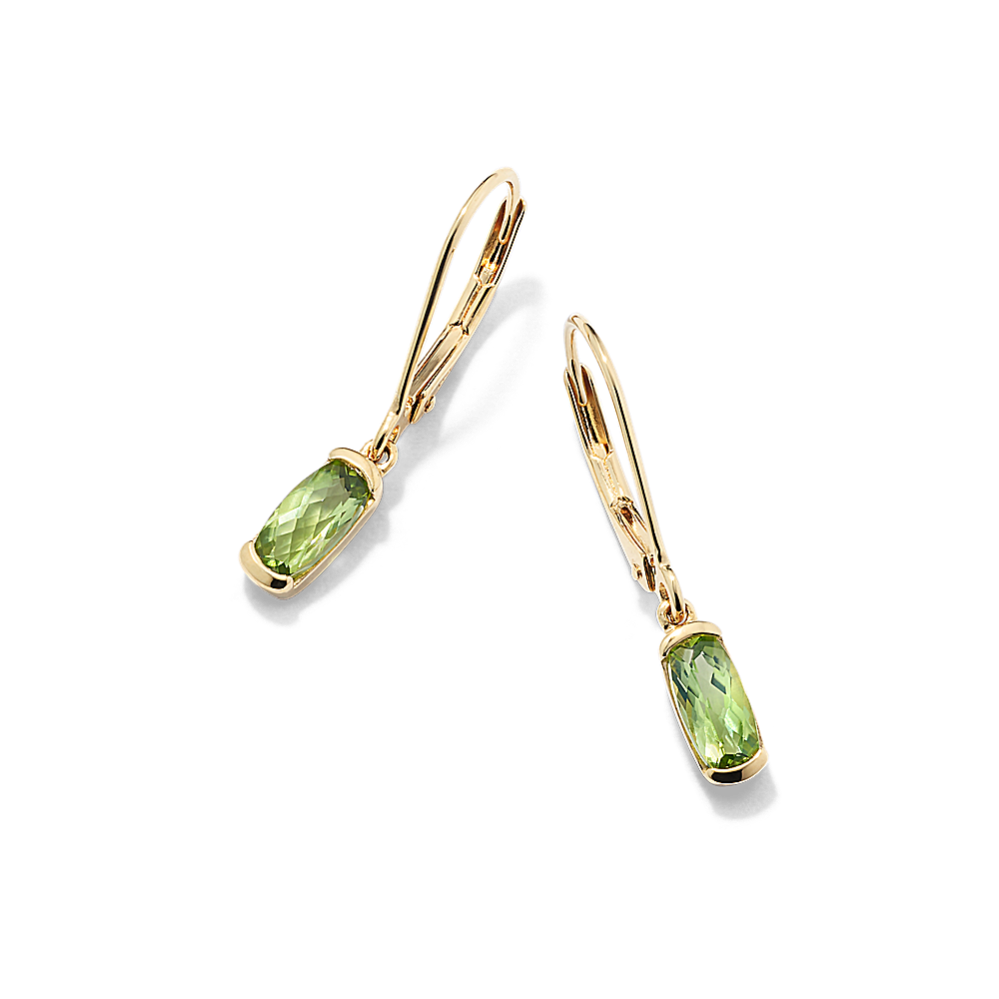 Melina Peridot Drop Earrings - Vermeil 14K Gold