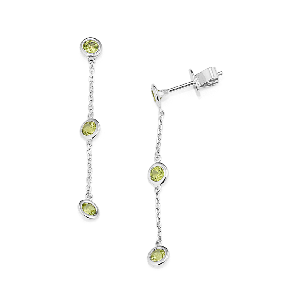 Mina Peridot Drop Earrings in Sterling Silver