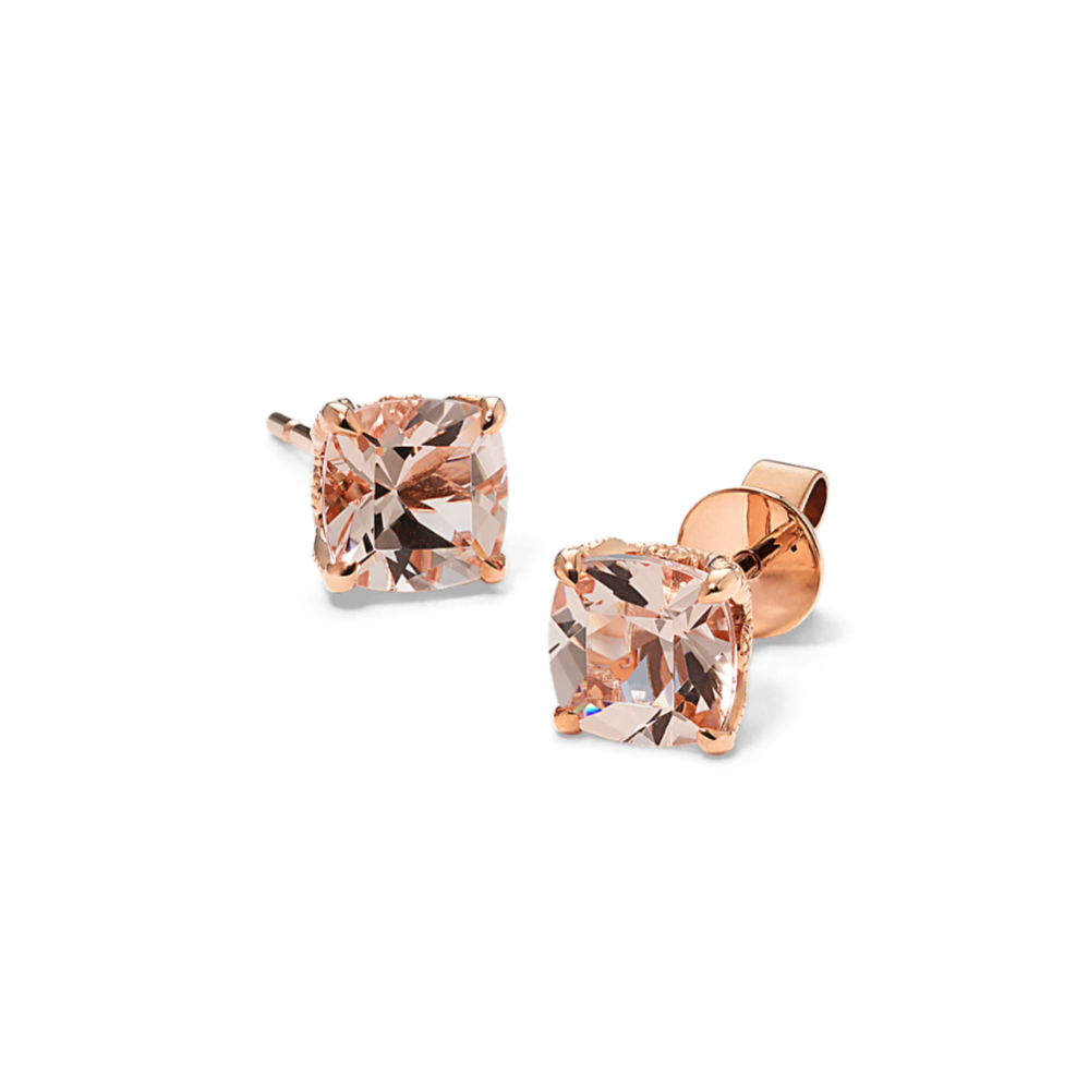 Tierney Morganite & Diamond Studs