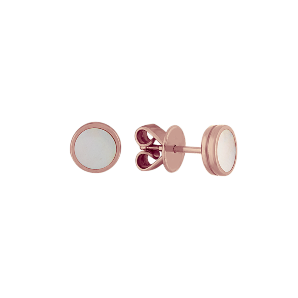 Mother-of-Pearl 14K Rose Gold Studs
