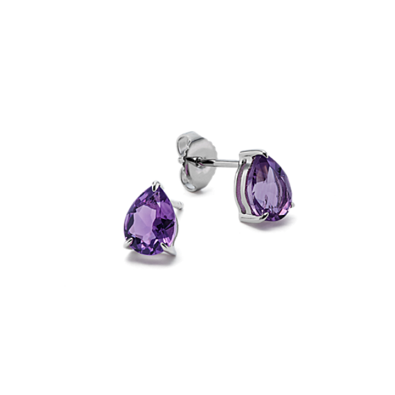 Blake Amethyst Studs in Sterling Silver