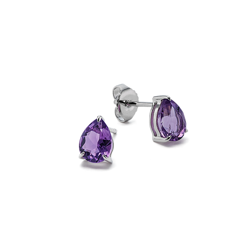 Blake Amethyst Studs in Sterling Silver