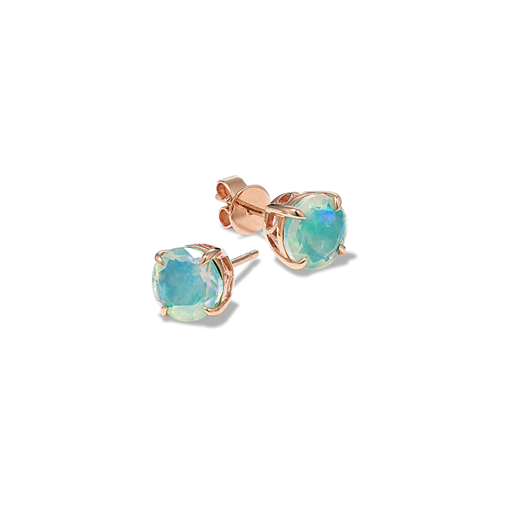 Mariana Opal 14K Rose Gold Studs