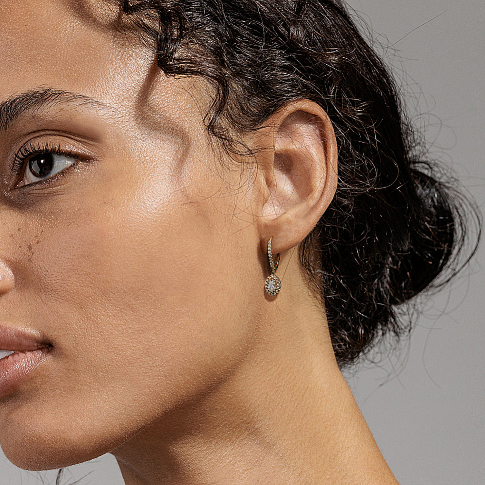 Oval 1 tcw Lab-Grown Diamond Halo Earrings | Shane Co.