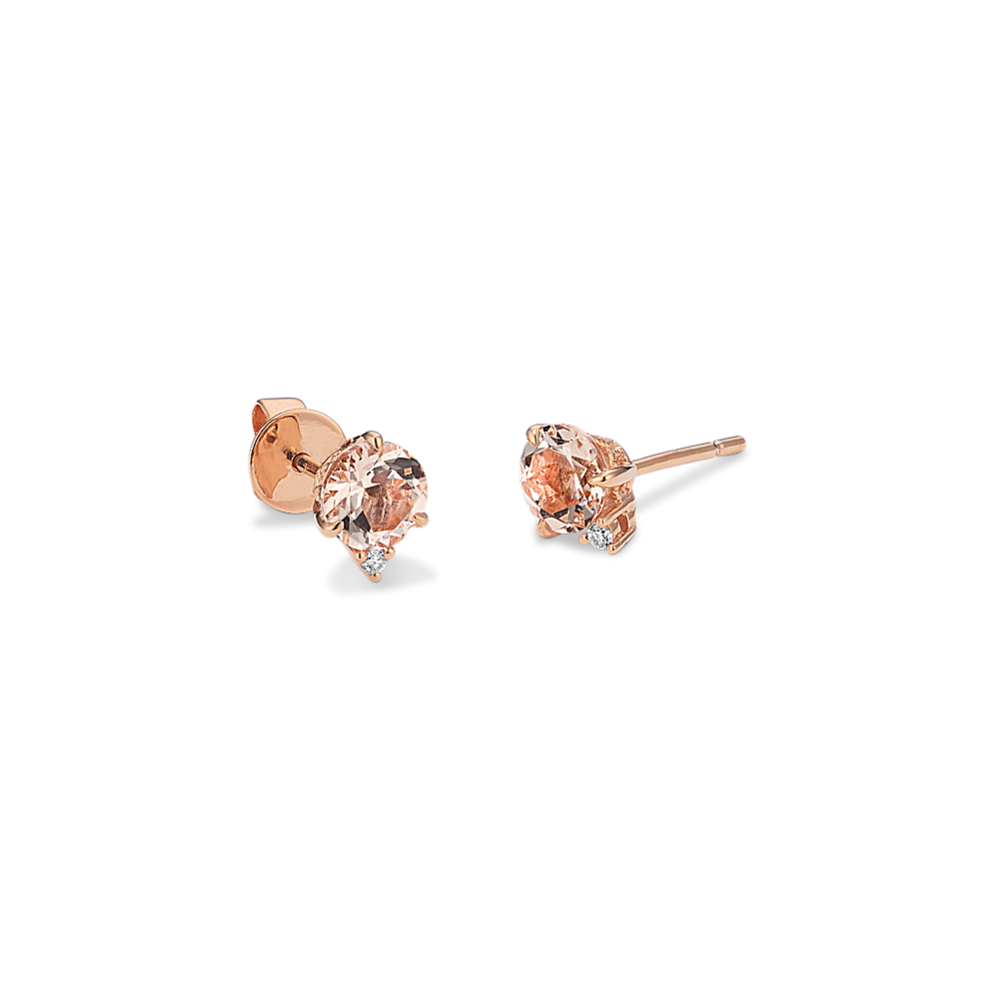 Bondi Morganite & Diamond Studs