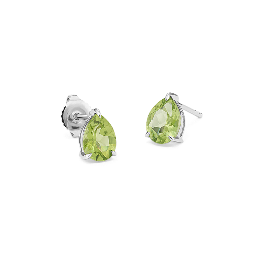 Blake Peridot Studs in Sterling Silver