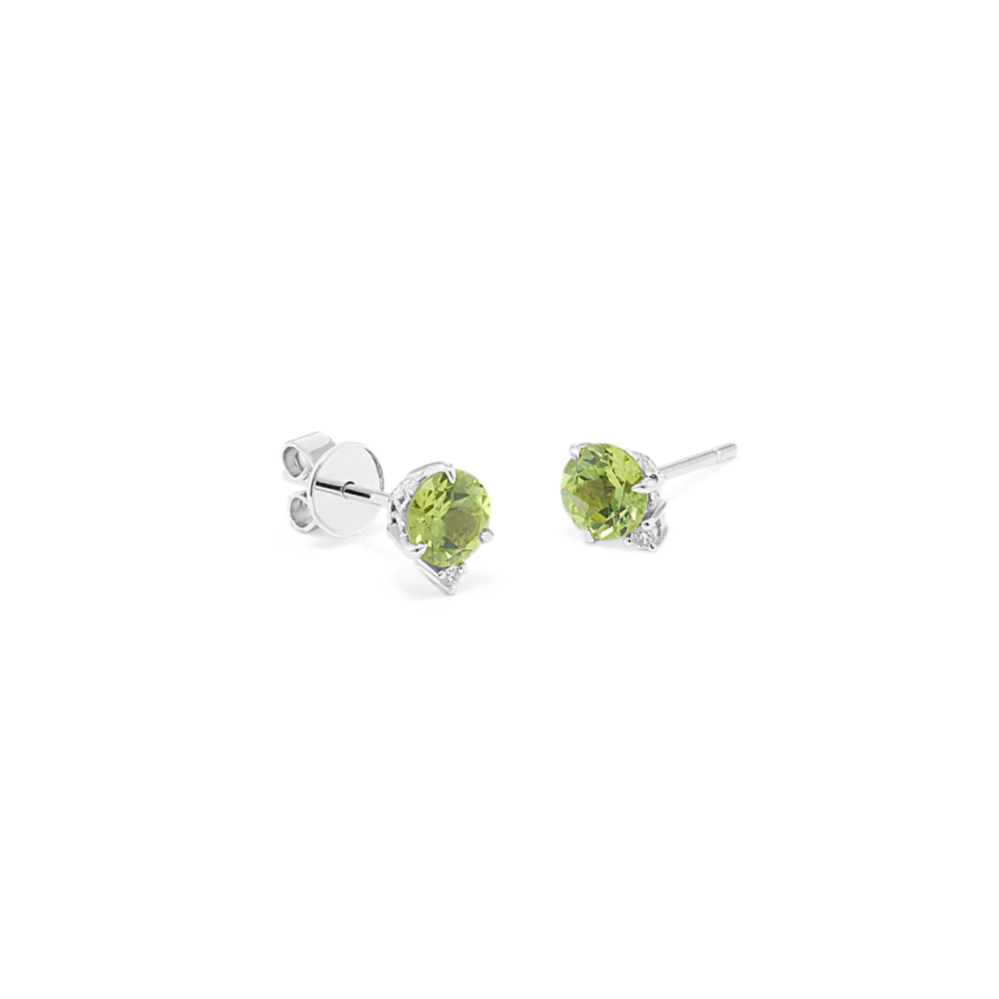 Bondi Peridot & Diamond Studs