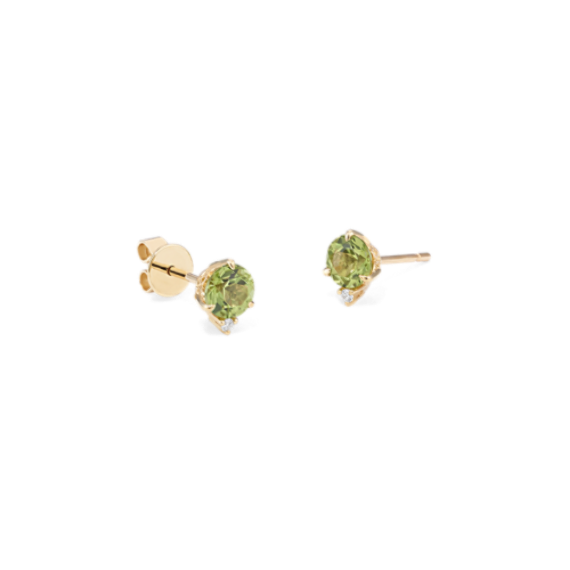 Bondi Peridot & Diamond Studs