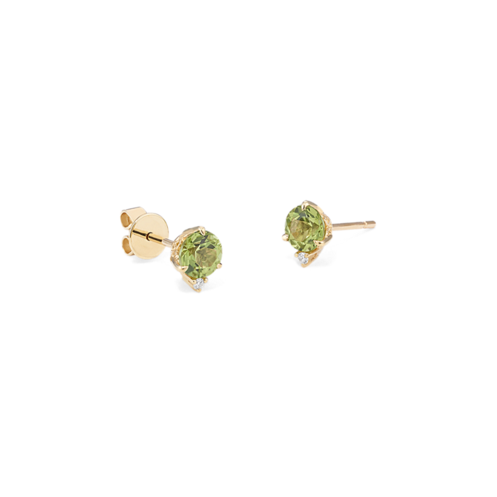 Bondi Peridot & Diamond Studs