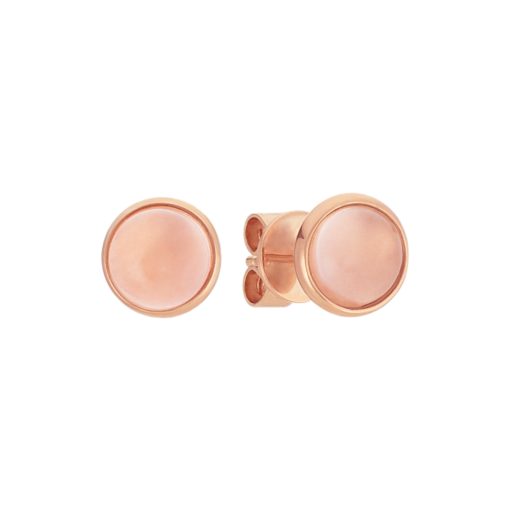 Pink Quartz Earrings in 14k Rose Gold