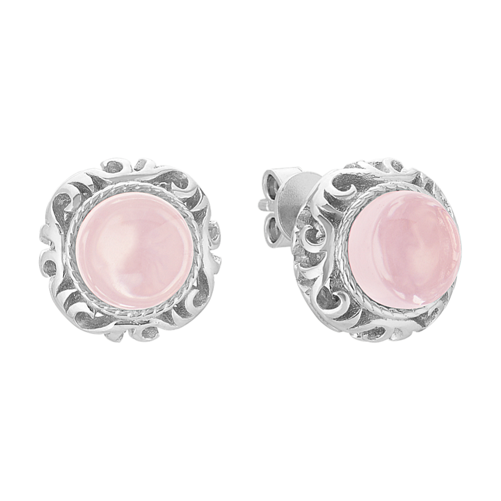 PinkQuartz Earrings in Sterling Silver