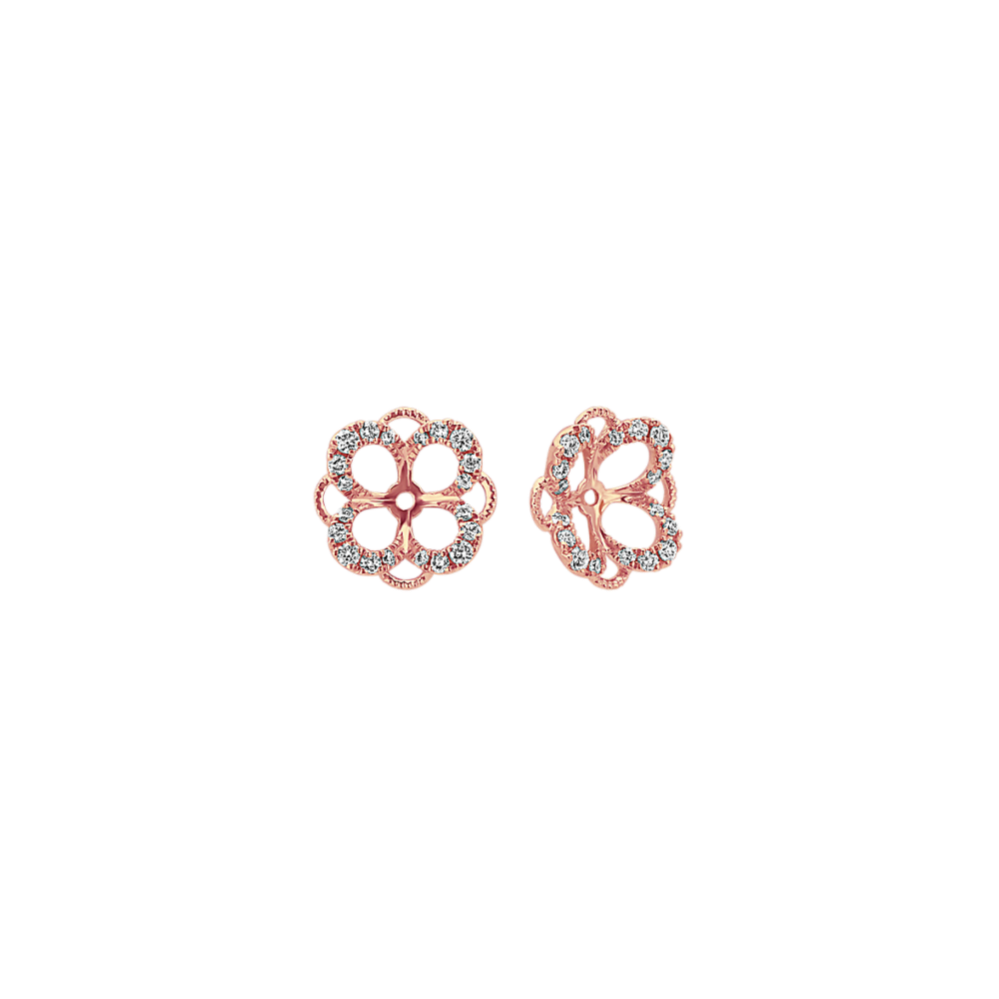 Primrose Diamond Earring Jackets in 14k Rose Gold