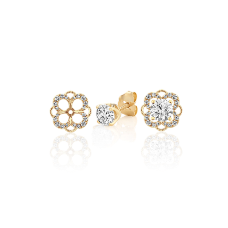 Primrose Natural Diamond Earring Jackets in 14k Yellow Gold