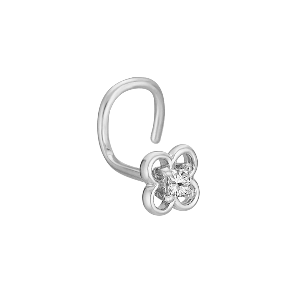 Princess Cut Diamond Nose Ring