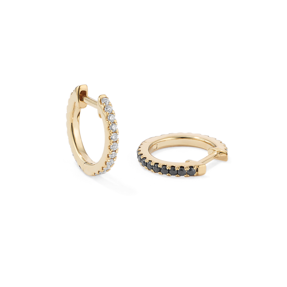 Talia Diamond & Black Sapphire Reversible Hoops