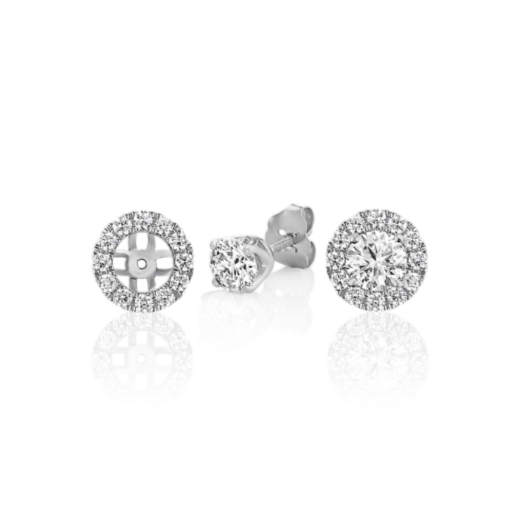 Diamond halo store earring jackets