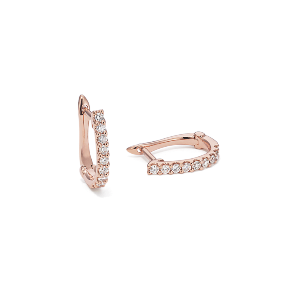 0.25 tcw Diamond Pave Oval Hoops
