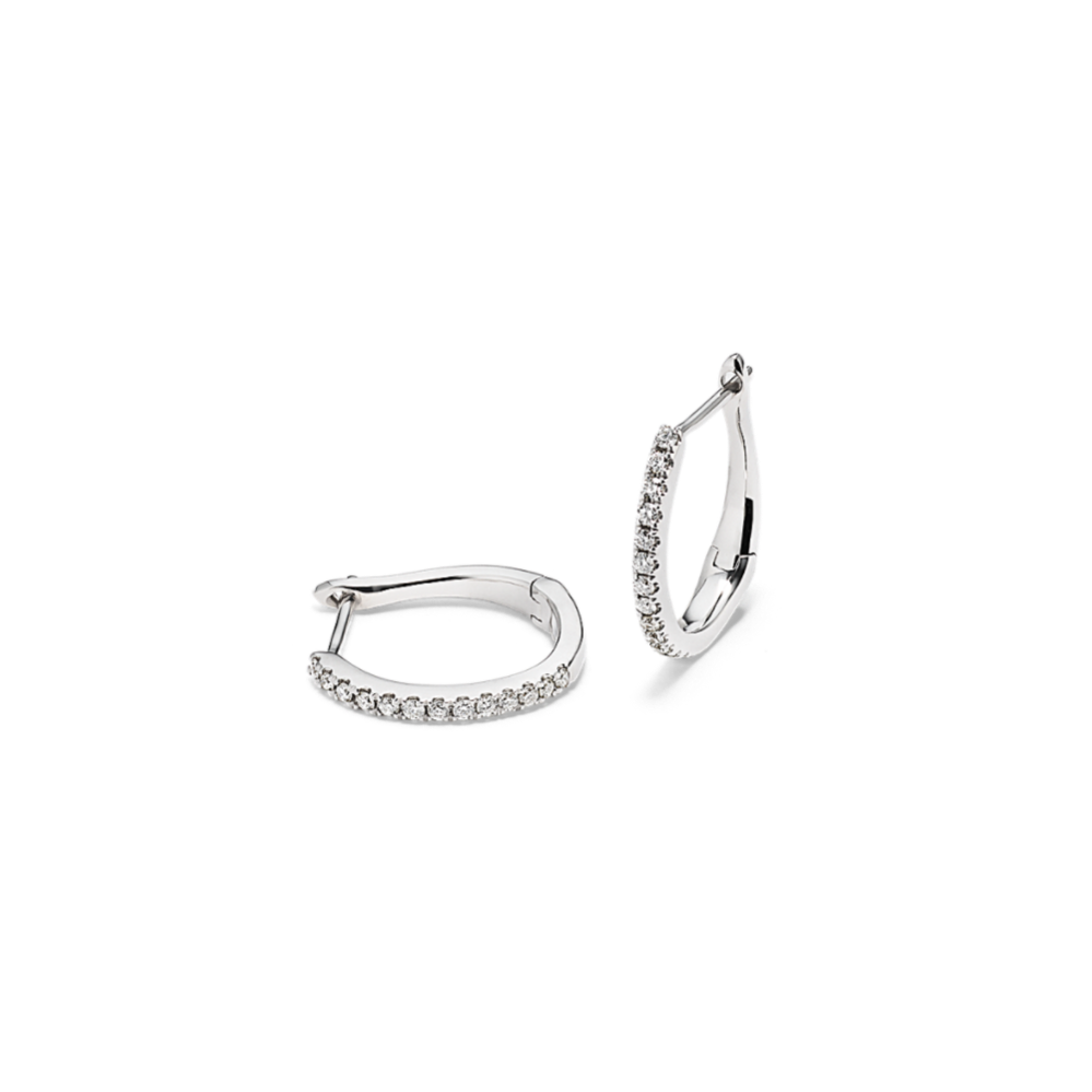 0.15 tcw Diamond Pave Hoops