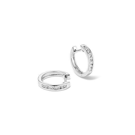 Round Diamond Hoop Earrings Shane Co Round Diamond Hoop Earrings
