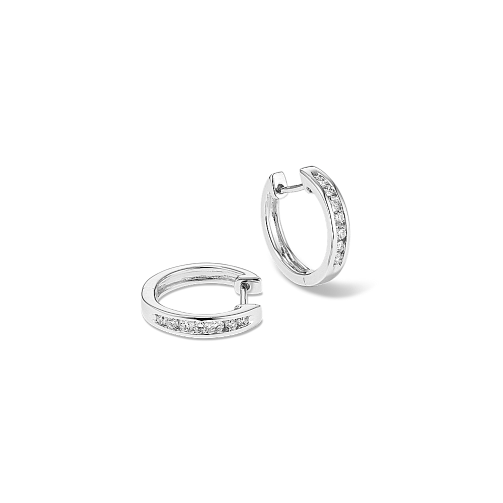 Lainey Channel-Set 0.20 tcw Diamond Hoops