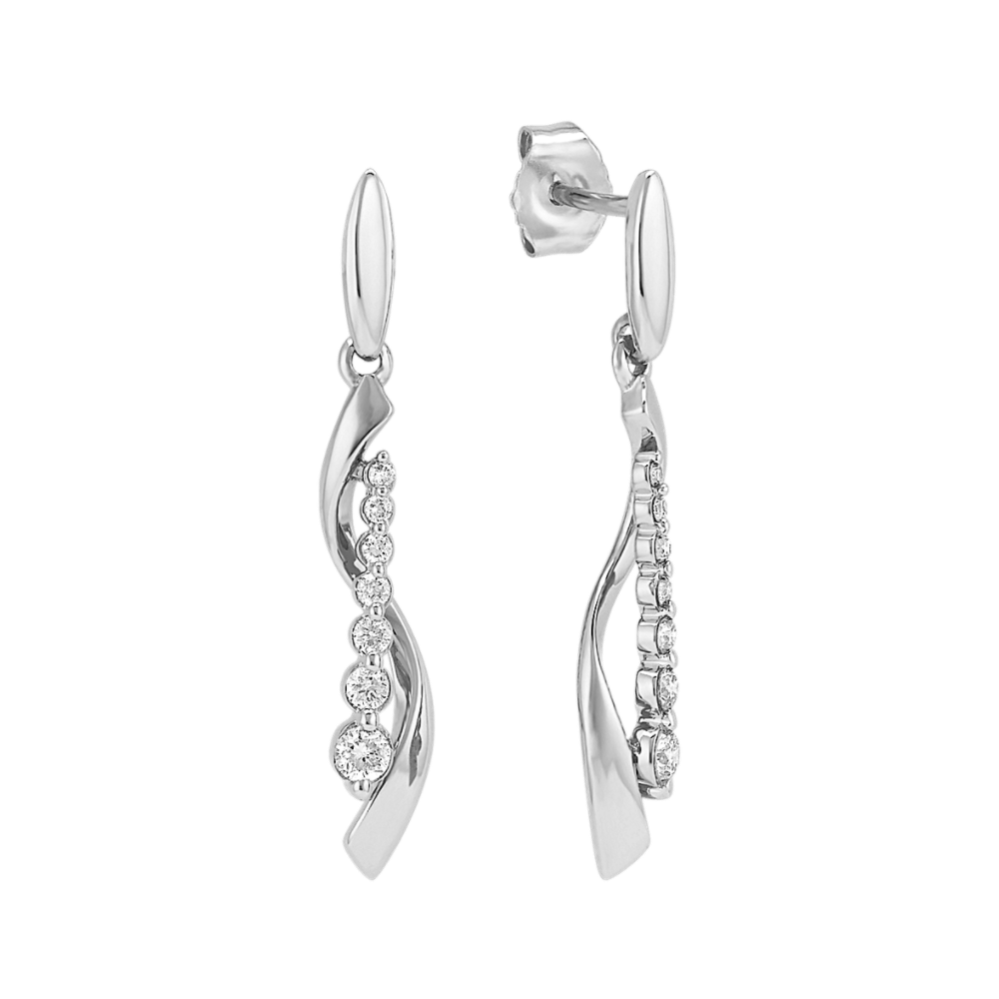 Round Diamond Journey Earrings