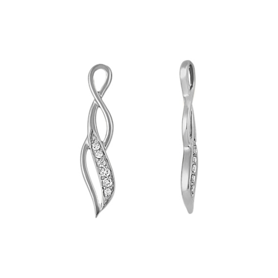 Round Diamond Swirl Dangle Earring Jackets Shane Co Round Diamond Swirl Dangle Earring Jackets