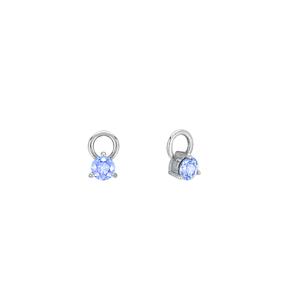Round Ice Blue Sapphire Earring Jackets