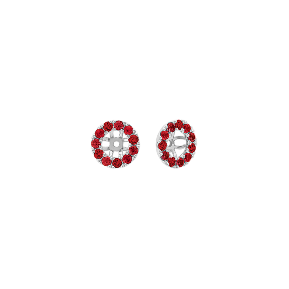 Ruby Earring Jackets in 14k White Gold