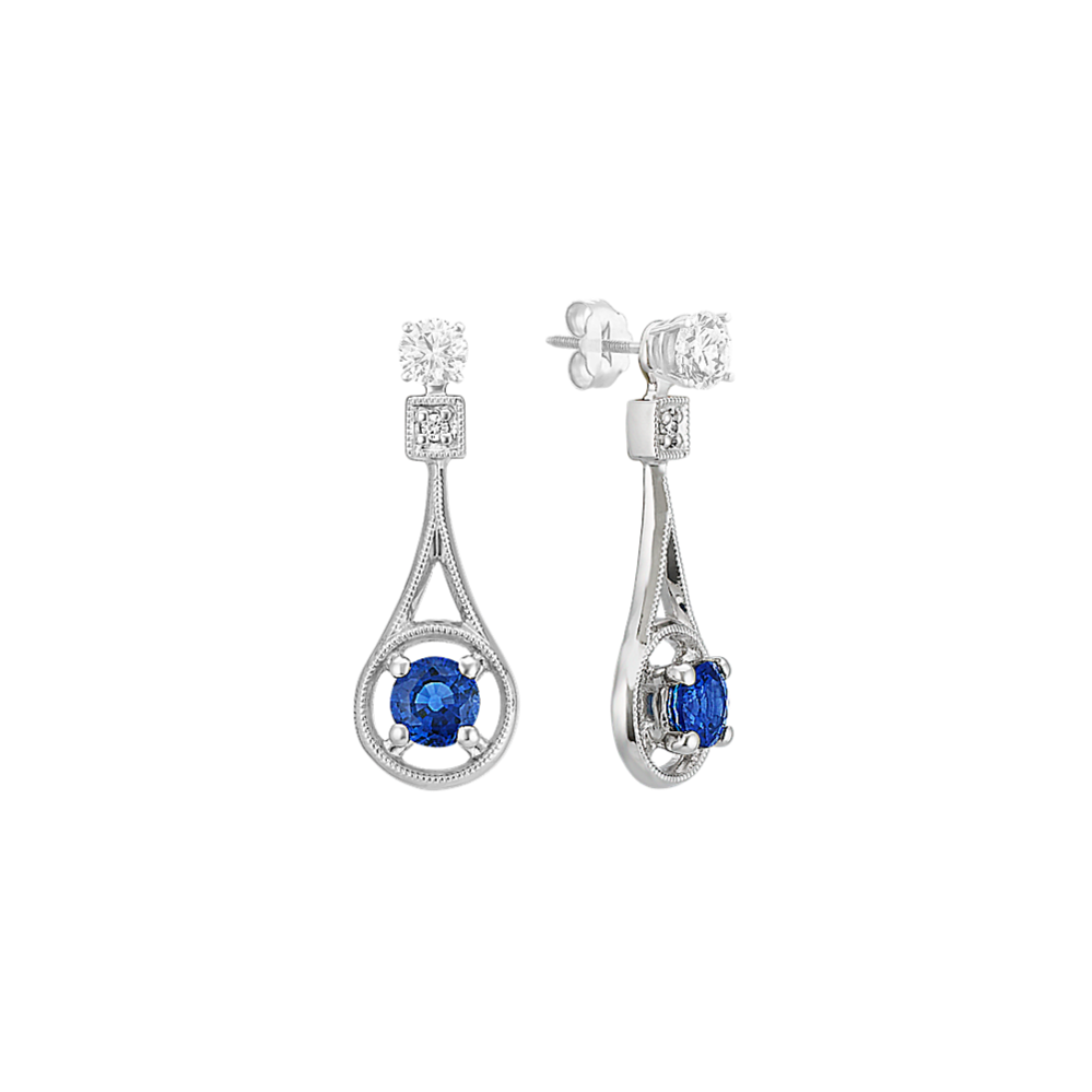 Sapphire and Diamond Dangle Earring Jackets