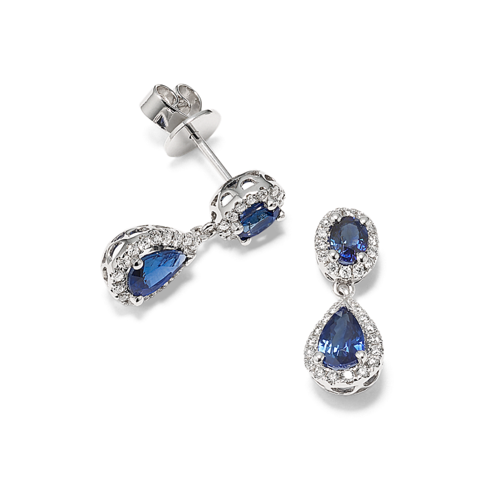 Cloudburst Sapphire & Diamond Earrings