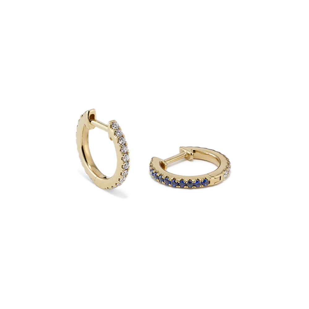 Talia Diamond & Sapphire Reversible Hoops