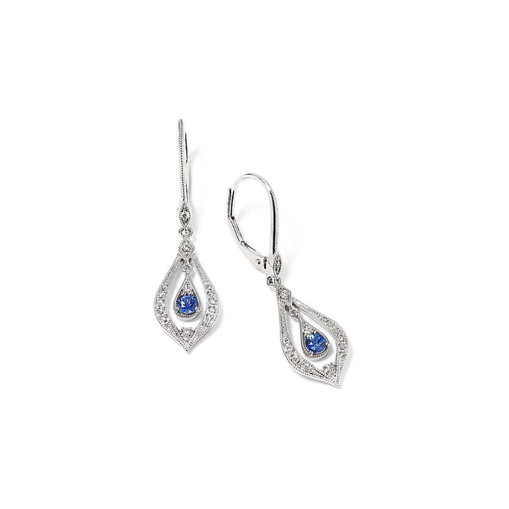 White sapphire dangle discount earrings