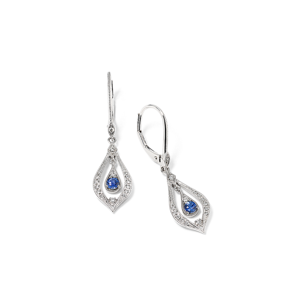 Vivienne Sapphire & Diamond Dangle Earrings