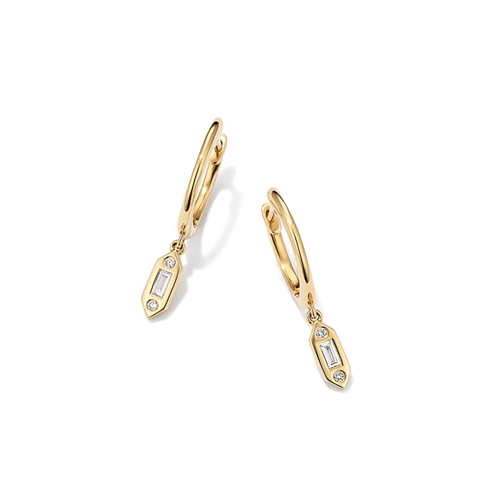 Selena Diamond Drop Hoops